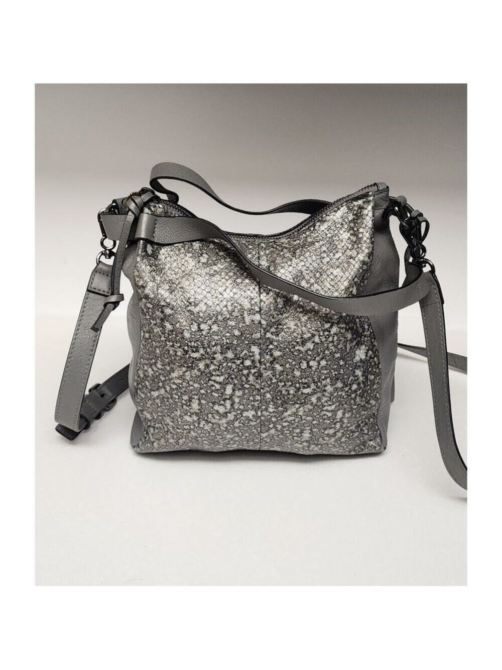 VINCE CAMUTO Alora Leather Crossbody Bag Gray MSRP$248 - Picture 6 of 16